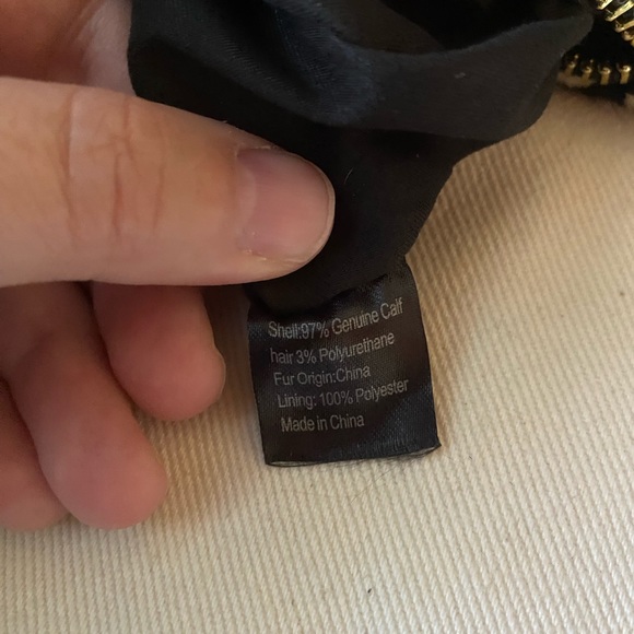 Sole Society dolce black and white animal print clutch pouch calf hair NWT $69 - Picture 11 of 11